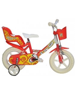 Детско колело Dino Bikes - Дино, бяло и червено, 12"