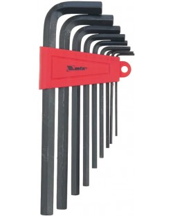 Комплект имбусни ключове MTX - HEX, 9 броя, 2.0-12 mm, оксидирани