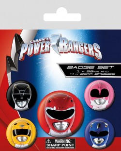 Комплект значки Pyramid -  Power Rangers (Helmets)