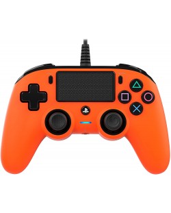 Контролер Nacon - Wired Compact, оранжев (PS4/PC)