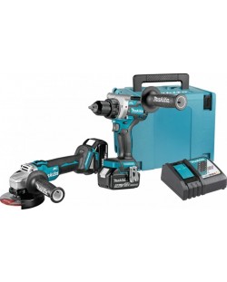 Комплект акумулаторен винтоверт и ъглошлайф Makita - DDF486Z, DDF486Z + DGA504Z, 2 x 5.0 Ah