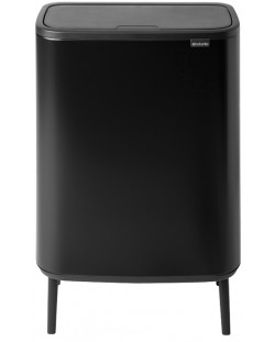 Кош за отпадъци Brabantia - Bo Touch Hi, 2 x 30 l, Matt Black