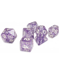 Комплект зарове Dice4Friends Confetti - Purple, 7 броя
