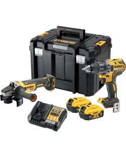 Комплект акумулаторни инструменти DeWALT - DCK2020P2T, 18V, с 2 батерии, зарядно и куфар