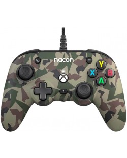 Контролер Nacon - Pro Compact, зелен камуфлаж (Xbox One/Series SX)