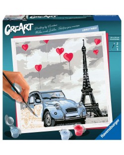 Комплект за рисуване по номера Ravensburger CreArt - Прекрасният Париж