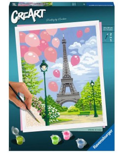 Комплект за рисуване по номера Ravensburger - Пролет в Париж