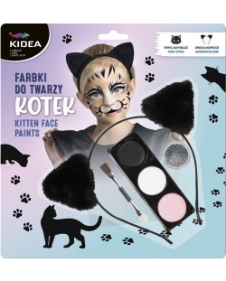 Комплект бои за лице с диадема Kidea - Коте