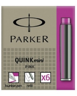Комплект патрончета Parker Z11 - За писалка, 6 броя, розови