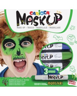 Комплект бои за лице Carioca Mask up - Чудовище, 3 цвята 