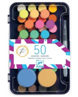 Боички за рисуване Djeco - 50 цвята