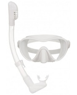 Комплект маска за гмуркане с шнорхел в кутия Zizito - бял