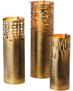 Комплект свещници Philippi - Santiago, Ø 14 x 31/38/45 cm, 3 броя