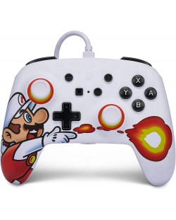Контролер PowerA - Enhanced, жичен, за Nintendo Switch, Fireball Mario