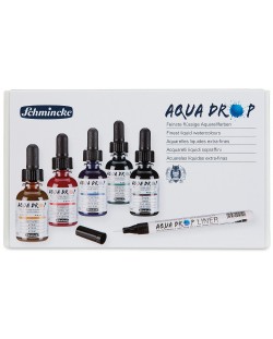 Комплект течен акварел Schmincke - Aqua Drop Liner, 5 x 30 ml