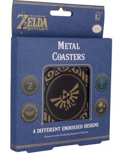 Подложки за чаши Paladone Games: The Legend Of Zelda - Emblems, 4 броя