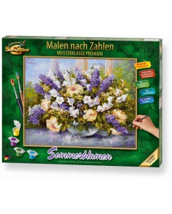 Комплект за рисуване по номера Schipper - Летни цветя
