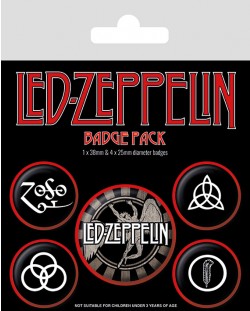 Комплект значки Pyramid - Led Zeppelin
