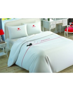 Комплект за спалня TAC Licensed - Love Mickey Embroide CK, 100% памук ранфорс