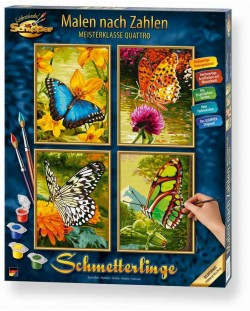 Комплект за рисуване по номера Schipper - Пеперуди