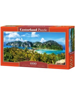 Панорамен пъзел Castorland от 600 части - Остров Пхи Пхи, Тайланд