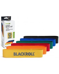 Комплект от 6 къси тренировъчни ластика Blackroll - Loop Band Set 6