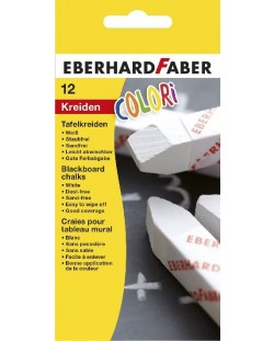 Комплект тебешири Eberhard Faber - 12 броя, бели