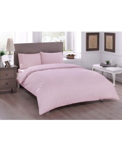 Комплект за спалня TAC - Basic, 100% памук ранфорс, розов