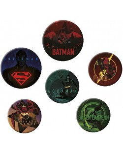 Комплект значки ABYstyle DC Comics: Justice League - Logos