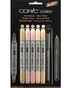 Комплект маркери Copic Ciao – Телесни цветове, 5+1