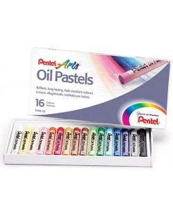 Комплект маслени пастели Pentel - Arts, 16 цвята