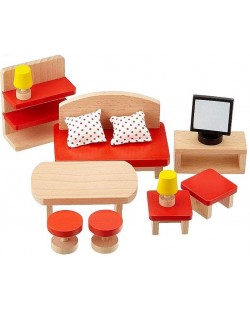  Комплект дървени мини мебели Goki - Обзавеждане за дневна