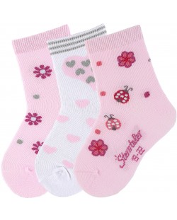 Комплект детски къси чорапи Sterntaler - 19/22 размер, 12-24 месеца, 3 чифта