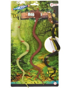 Комплект разтегателни змии Toi Toys - 27 cm, 3 броя,Асортимент