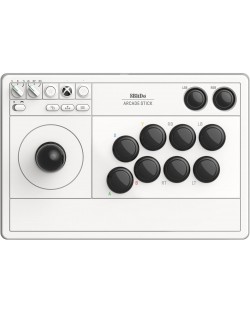 Контролер 8BitDo - Arcade Stick, за Xbox One/Series X/PC, бял