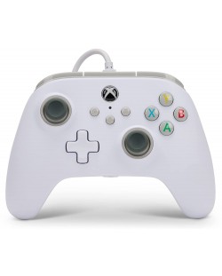 Контролер PowerA - PC/Xbox One/Series X/S, жичен, White