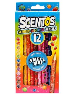 Комплект от ароматни цветни моливи Scentos - 12 цвята
