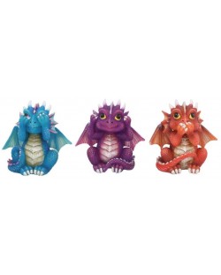 Комплект статуетки Nemesis Now Adult: Humor - Three Wise Dragonlings, 8 cm