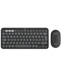 Комплект клавиатура Logitech K380s + мишка Logitech M350s, сиви