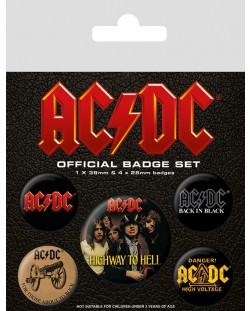 Комплект значки Pyramid -  AC/DC (Logo)