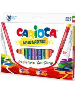 Магически цветни флумастери Carioca - Stereo Magic, 20 броя