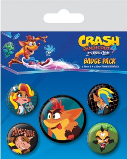 Комплект значки Pyramid Games: Crash Bandicoot - Badgy