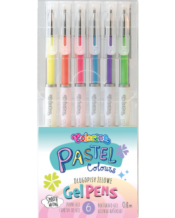 Комплект гел химикалки Colorino Pastel - 6 цвята