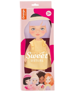 Комплект дрехи за кукла Orange Toys Sweet Sisters - Жълта рокля