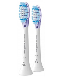 Резервни глави Philips Sonicare - G3 Premium Gum Care HX9052/17, 2 броя, бели