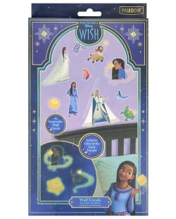 Комплект стикери Paladone Disney: Wish - Characters (Glow in the Dark)