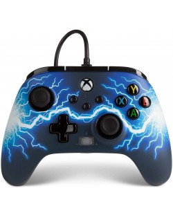 Контролер PowerA - Enhanced, жичен, за Xbox One/Series X/S, Arc Lightning