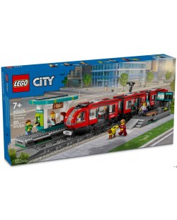 Конструктор LEGO City - Трамвай и гара в центъра на града (60423)