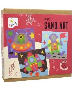 Комплект за рисуване с цветен пясък Andreu toys - Космос