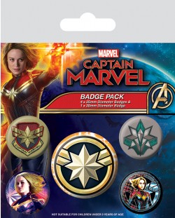 Комплект значки Pyramid Marvel Captain Marvel - Patches
